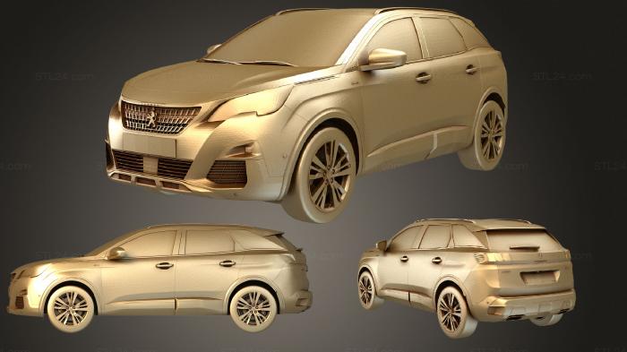 Автомобили и транспорт (Peugeot 3008 2019, CARS_3013) 3D модель для ЧПУ станка